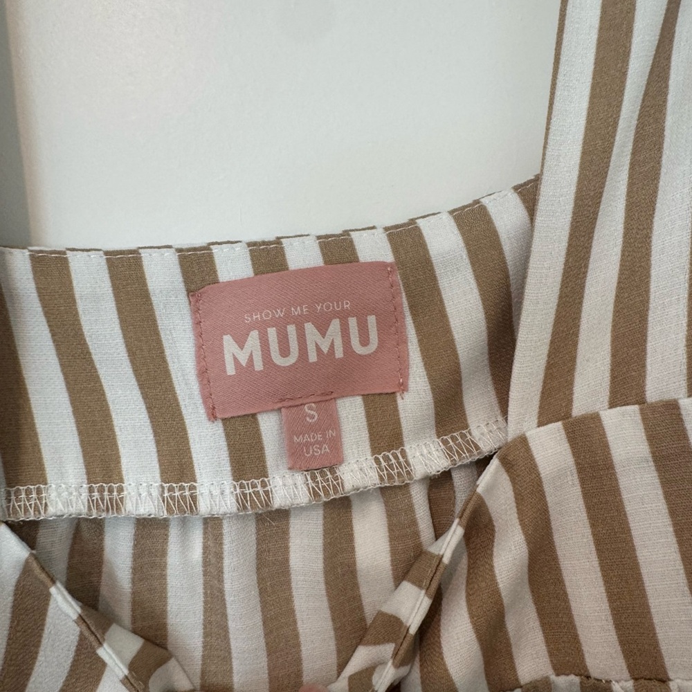 Show Me Your Mumu Goldie Mini Dress Striped Size s Coastal Beach - Picture 4 of 5